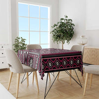 Fiji Masi Tapa Pattern Pink Tablecloth - Polynesian Pride