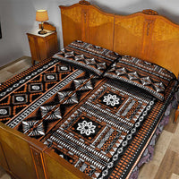 Fiji Masi Tapa Pattern Orange Quilt Bed Set - Polynesian Pride