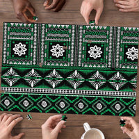 Fiji Masi Tapa Pattern Green Puzzle - Polynesian Pride