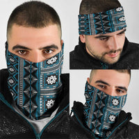 Fiji Masi Tapa Pattern Blue Neck Gaiter - Polynesian Pride