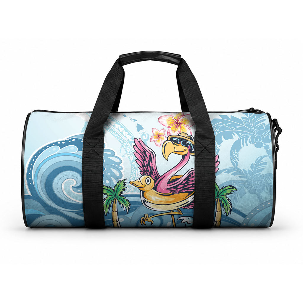 Hawaii Flamingo Duffle Bag Plumeria Tropical Beach LT01 One size Blue - Polynesian Pride