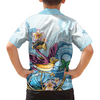 Hawaii Flamingo Family Matching Puletasi and Hawaiian Shirt Plumeria Tropical Beach LT01 - Polynesian Pride