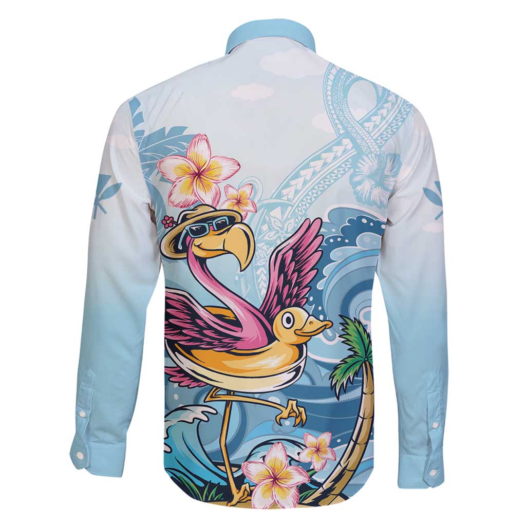 Hawaii Flamingo Family Matching Tank Maxi Dress and Hawaiian Shirt Plumeria Tropical Beach LT01 - Polynesian Pride
