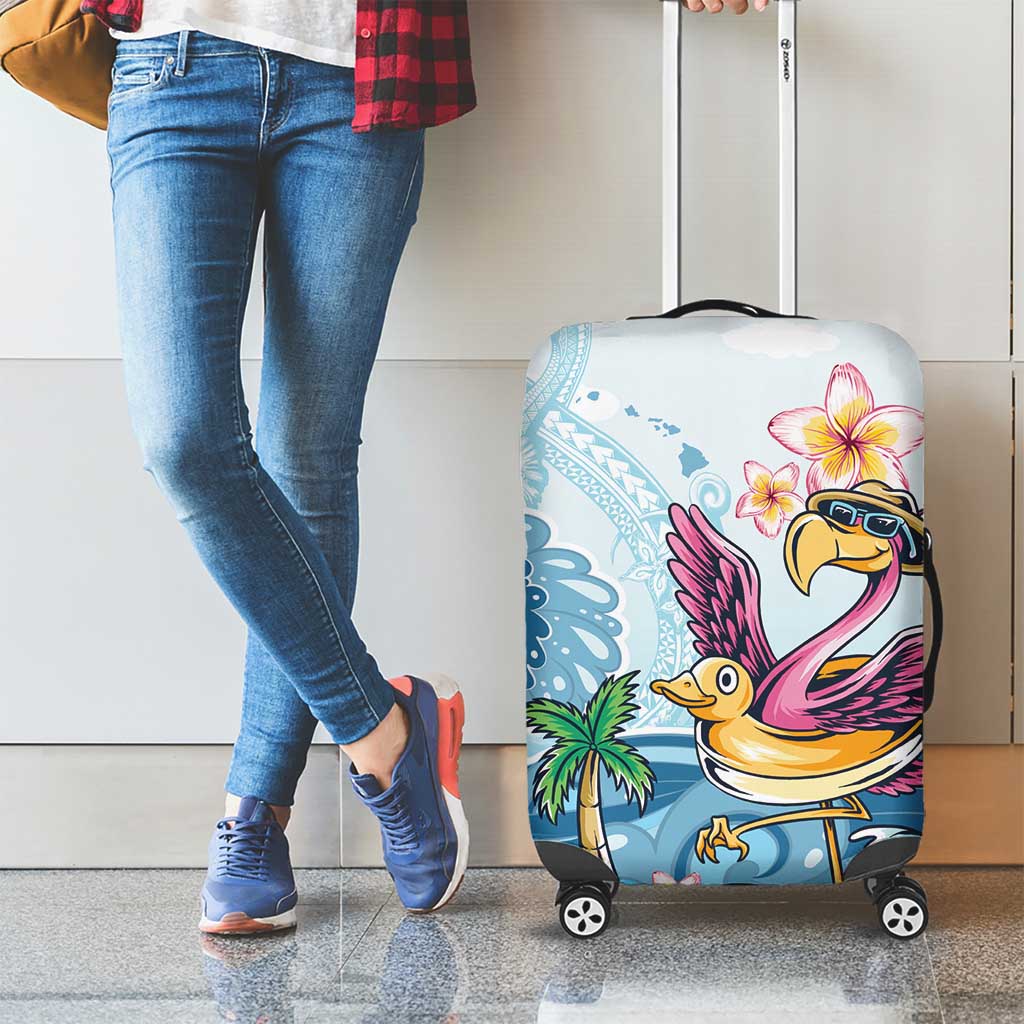 Hawaii Flamingo Luggage Cover Plumeria Tropical Beach LT01 - Polynesian Pride