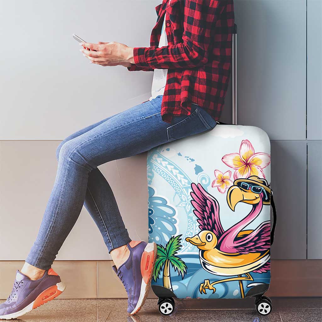 Hawaii Flamingo Luggage Cover Plumeria Tropical Beach LT01 - Polynesian Pride