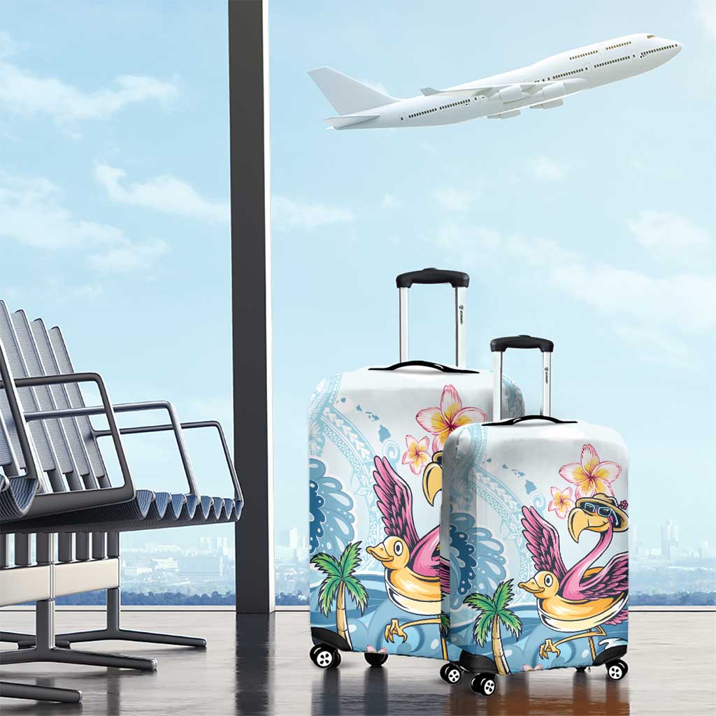 Hawaii Flamingo Luggage Cover Plumeria Tropical Beach LT01 - Polynesian Pride