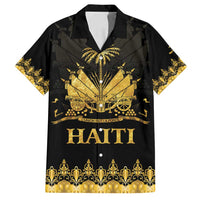 Haiti Neg Marron Gold Family Matching Off Shoulder Maxi Dress and Hawaiian Shirt Lespwa pa anyen san aksyon LT01 Dad's Shirt - Short Sleeve Gold - Polynesian Pride