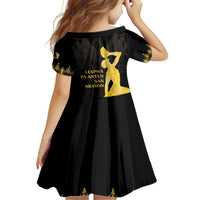 Haiti Neg Marron Gold Family Matching Off Shoulder Short Dress and Hawaiian Shirt Lespwa pa anyen san aksyon LT01 - Polynesian Pride