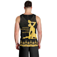 Haiti Neg Marron Gold Men Tank Top Lespwa pa anyen san aksyon