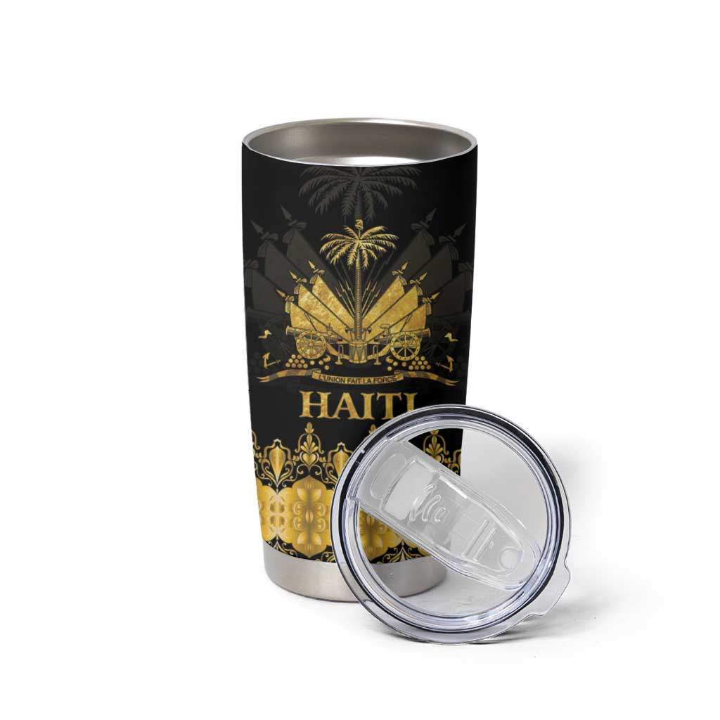 Haiti Neg Marron Gold Tumbler Cup Lespwa pa anyen san aksyon