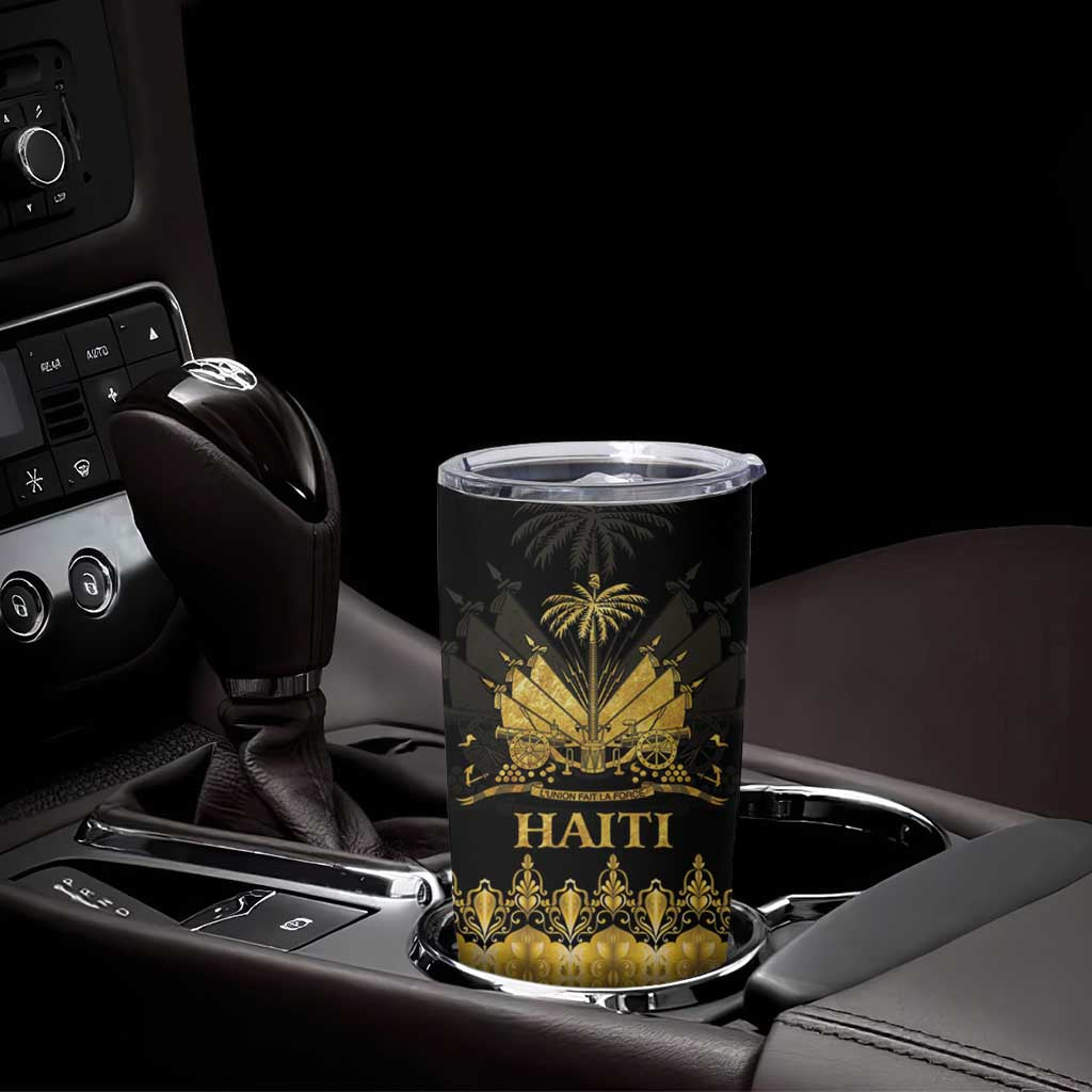 Haiti Neg Marron Gold Tumbler Cup Lespwa pa anyen san aksyon