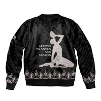 Haiti Neg Marron Silver Bomber Jacket Hope is Nothing Without Action
