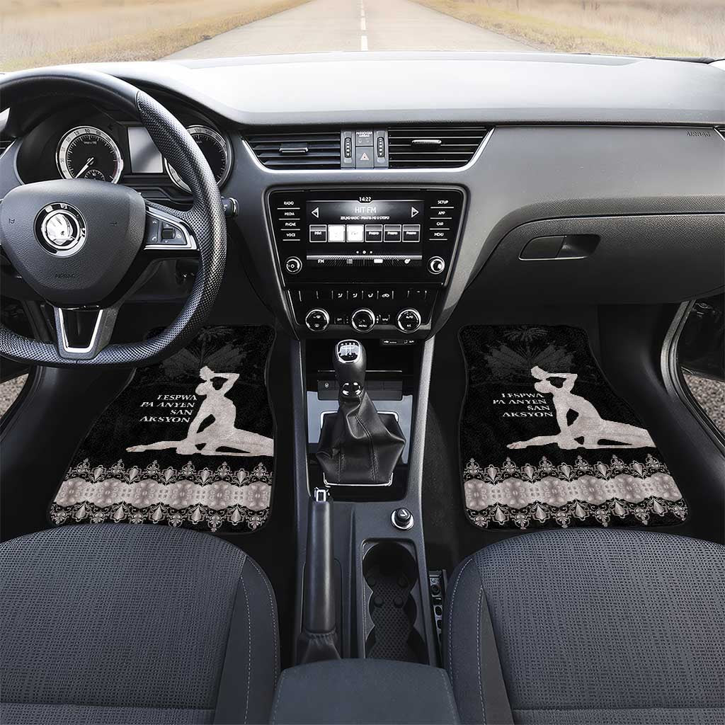 Haiti Neg Marron Silver Car Mats Hope is Nothing Without Action