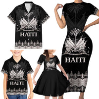 Haiti Neg Marron Silver Family Matching Short Sleeve Bodycon Dress and Hawaiian Shirt Hope is Nothing Without Action LT01 - Polynesian Pride