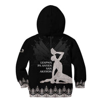Haiti Neg Marron Silver Kid Hoodie Hope is Nothing Without Action