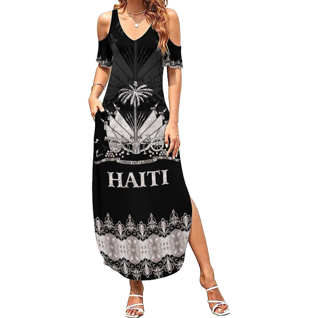 Haiti Neg Marron Silver Summer Maxi Dress Hope is Nothing Without Action LT01 Women Silver - Polynesian Pride