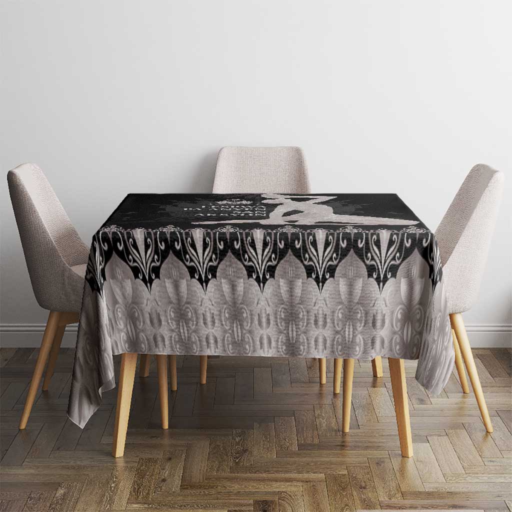 Haiti Neg Marron Silver Tablecloth Hope is Nothing Without Action