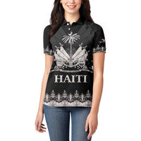 Haiti Neg Marron Silver Women Polo Shirt Hope is Nothing Without Action