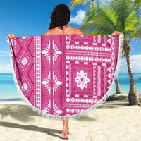 Fiji Masi All Pink Beach Blanket Tapa Pattern LT01 - Polynesian Pride
