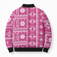 Fiji Masi All Pink Bomber Puffer Jacket Tapa Pattern LT01 - Polynesian Pride
