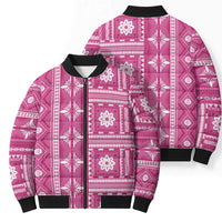 Fiji Masi All Pink Bomber Puffer Jacket Tapa Pattern LT01 - Polynesian Pride