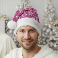 Fiji Masi All Pink Christmas Santa Hat Tapa Pattern - Polynesian Pride