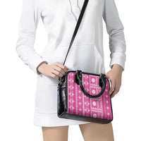 Fiji Masi All Pink Shoulder Handbag Tapa Pattern - Polynesian Pride