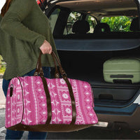 Fiji Masi All Pink Travel Bag Tapa Pattern - Polynesian Pride
