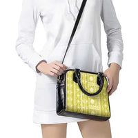 Fiji Masi All Yellow Shoulder Handbag Tapa Pattern - Polynesian Pride