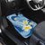 Plumeria Polynesian Blue Glitter Pattern Car Mats