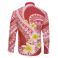 Plumeria Polynesian Coral Glitter Pattern Family Matching Mermaid Dress and Hawaiian Shirt