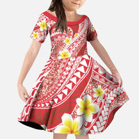 Plumeria Polynesian Coral Glitter Pattern Family Matching Puletasi and Hawaiian Shirt