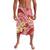Plumeria Polynesian Coral Glitter Pattern Lavalava