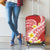 Plumeria Polynesian Coral Glitter Pattern Luggage Cover