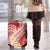 Plumeria Polynesian Coral Glitter Pattern Luggage Cover