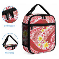 Plumeria Polynesian Coral Glitter Pattern Lunch Bag LT01 - Polynesian Pride