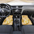 Plumeria Polynesian Gold Glitter Pattern Car Mats