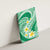 Plumeria Polynesian Green Glitter Pattern Canvas Wall Art
