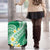 Plumeria Polynesian Green Glitter Pattern Luggage Cover