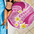 Plumeria Polynesian Pink Glitter Pattern Beach Blanket