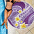 Plumeria Polynesian Purple Glitter Pattern Beach Blanket