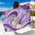 Plumeria Polynesian Purple Glitter Pattern Sarong