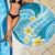 Plumeria Polynesian Sky Blue Glitter Pattern Beach Blanket