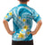 Plumeria Polynesian Sky Blue Glitter Pattern Hawaiian Shirt