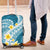 Plumeria Polynesian Sky Blue Glitter Pattern Luggage Cover