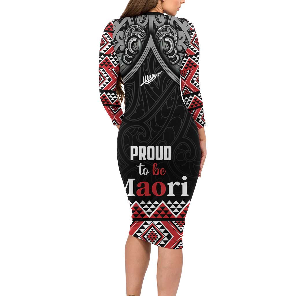 Aotearoa Toitu Te Tiriti Waitangi Family Matching Long Sleeve Bodycon Dress and Hawaiian Shirt Proud To Be Maori LT01 - Polynesian Pride