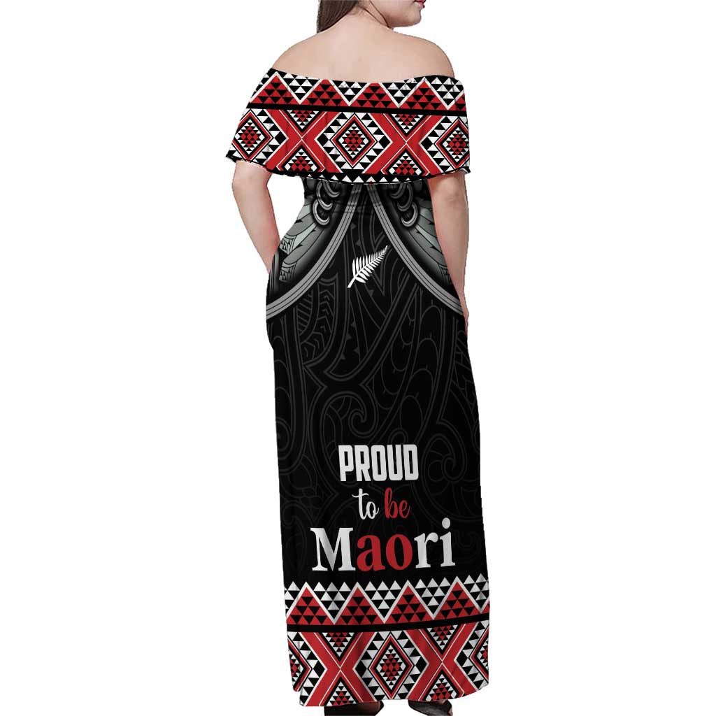 Aotearoa Toitu Te Tiriti Waitangi Family Matching Off Shoulder Maxi Dress and Hawaiian Shirt Proud To Be Maori LT01 - Polynesian Pride