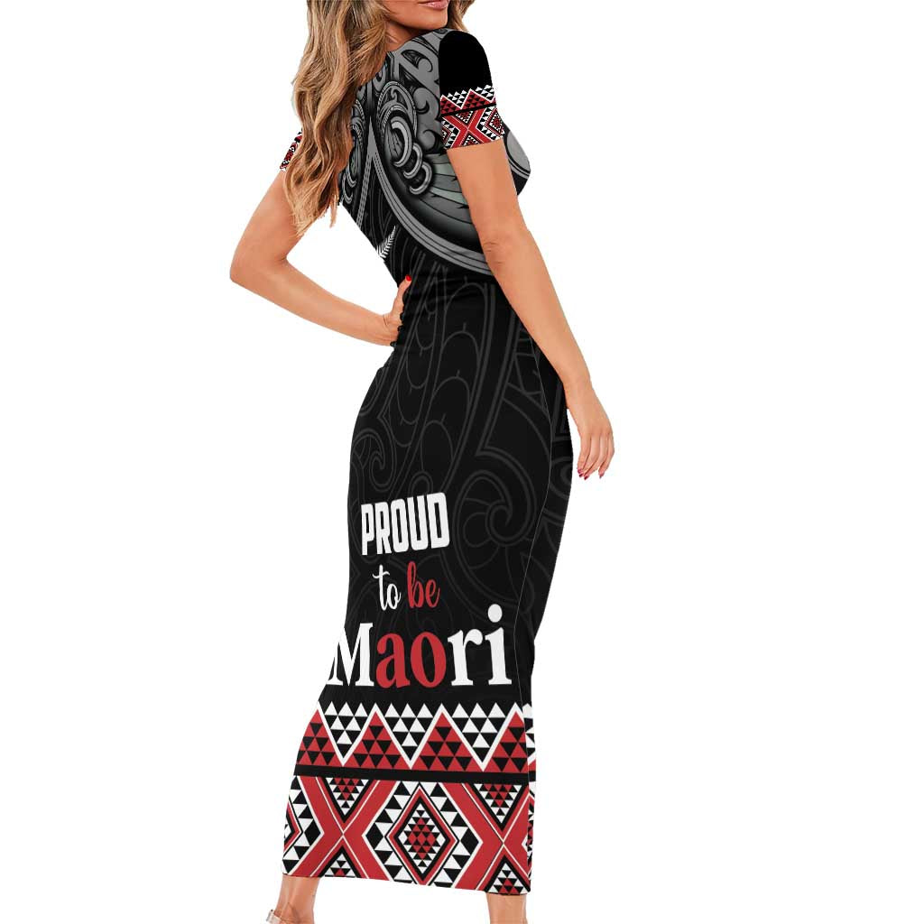 Aotearoa Toitu Te Tiriti Waitangi Family Matching Short Sleeve Bodycon Dress and Hawaiian Shirt Proud To Be Maori LT01 - Polynesian Pride