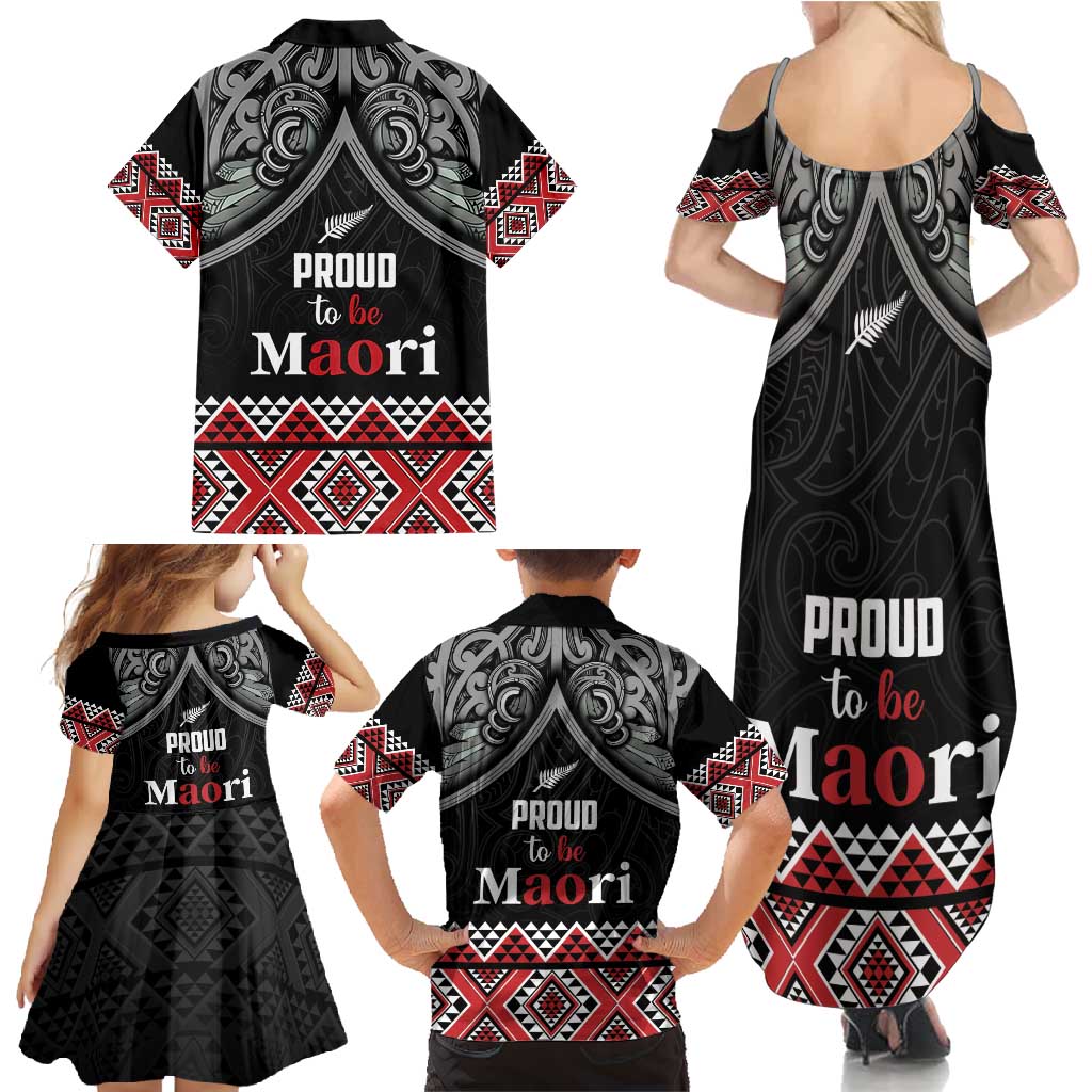 Aotearoa Toitu Te Tiriti Waitangi Family Matching Summer Maxi Dress and Hawaiian Shirt Proud To Be Maori LT01 - Polynesian Pride
