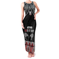 Aotearoa Toitu Te Tiriti Waitangi Family Matching Tank Maxi Dress and Hawaiian Shirt Proud To Be Maori LT01 Mom's Dress Black - Polynesian Pride